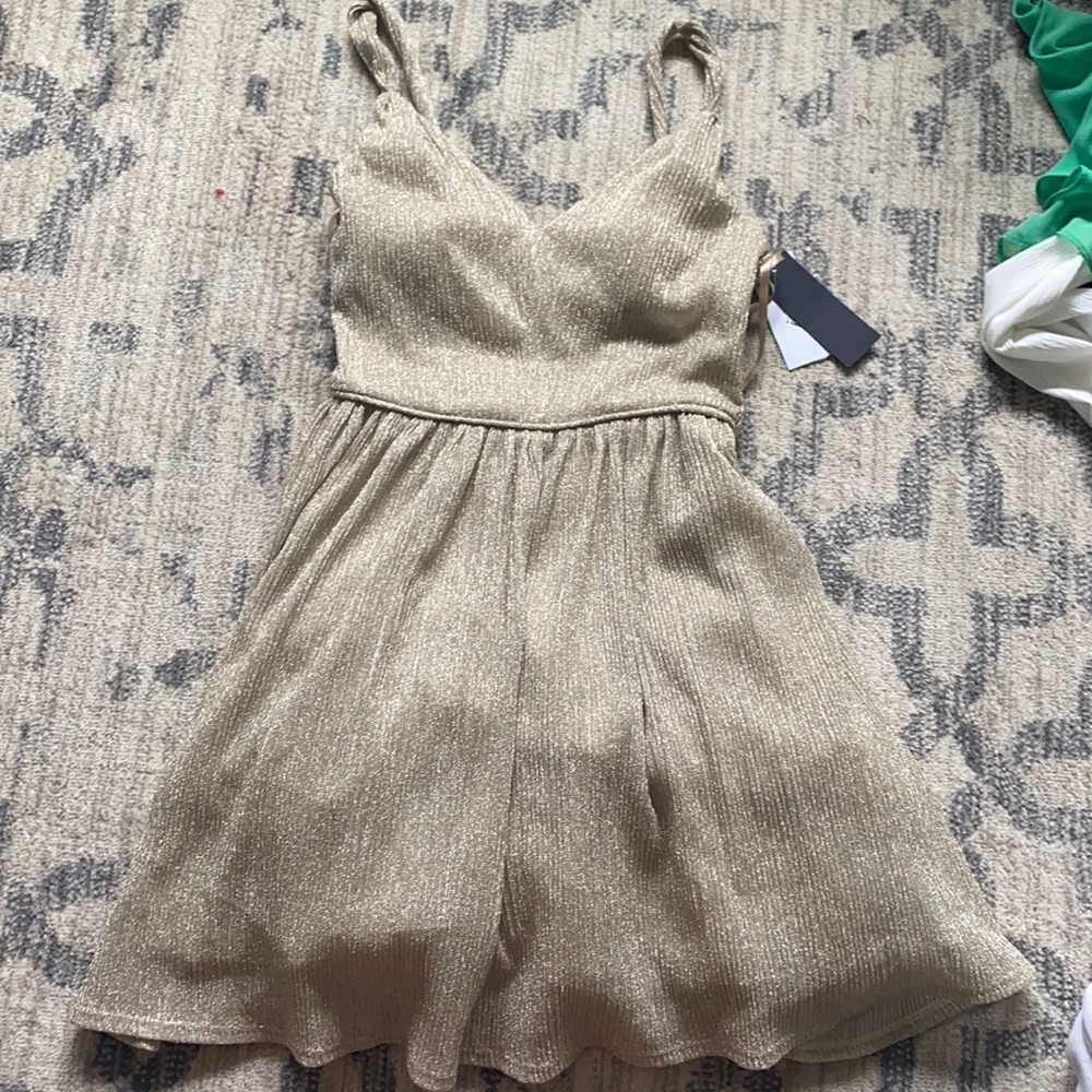 cute sparky gold party dress
